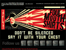 Tablet Screenshot of foulmouthshirts.com